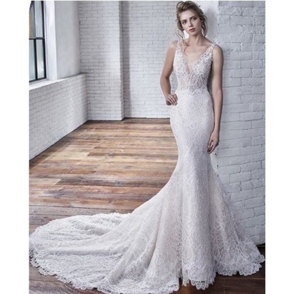 Badgley Mischka Cindy Bridal Wedding Gown - Picture 1 of 16
